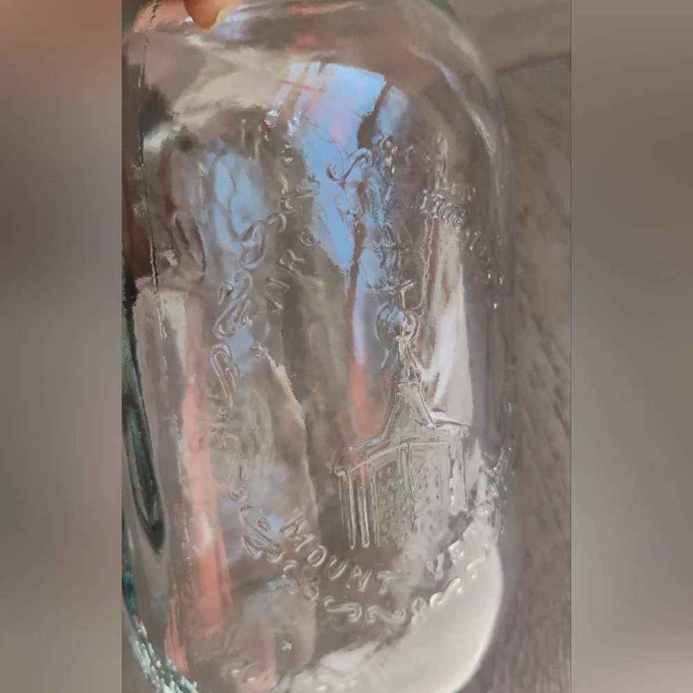 Vintage Mason Quarts Clear Glass Jars Bicentennial Celebration 1976 Liberty Bell